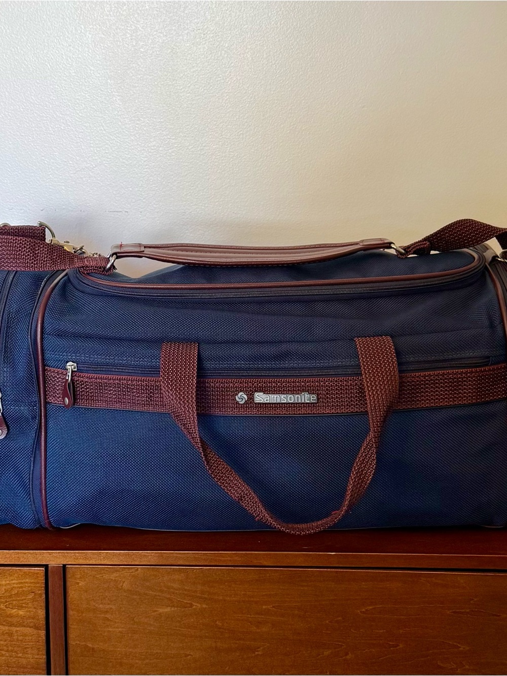 Vintage Samsonite Silhouette 4 Duffel Bag Blue Overnight Carry On Weekender 1987